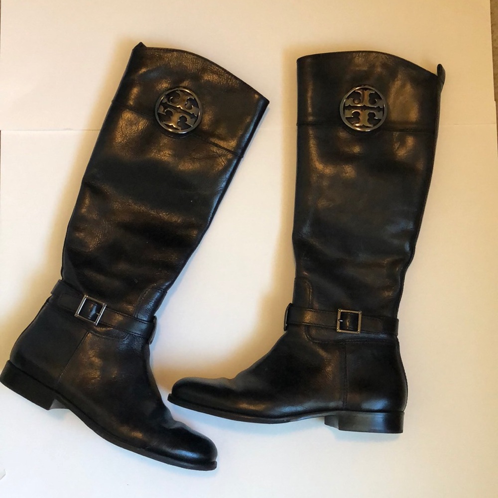 Tory Burch Black Riding Boot- size 8